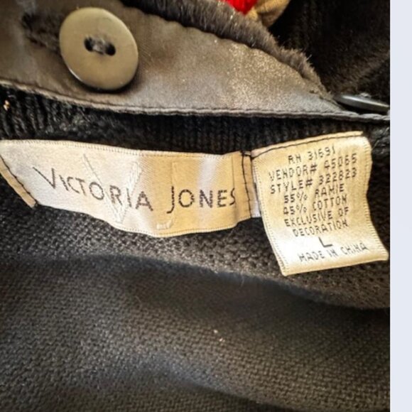 Victoria Jones Christmas Sweater Removable Faux Fur Collar Festive Holiday Wear - Picture 10 of 11